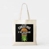 Grappig dat het niet bedriegt als mijn man kijkt.. tote bag (Achterkant)