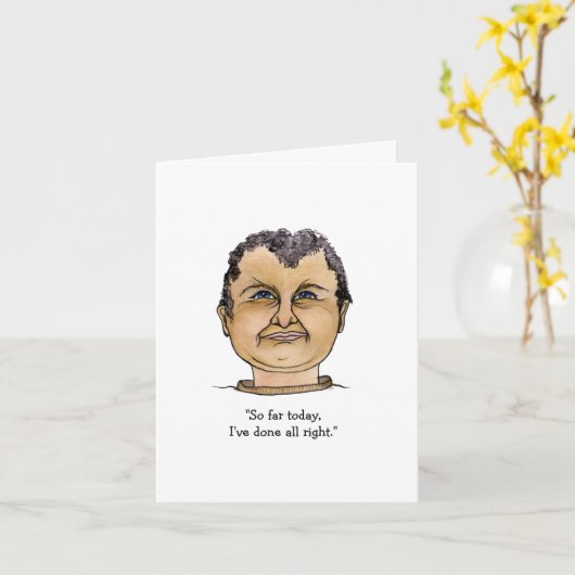 Grappig dat hij goed doet kaart (Gele Bloem)