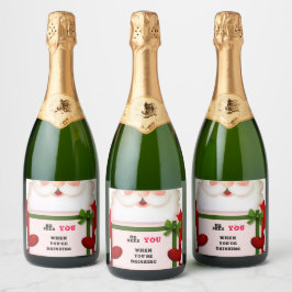 Grappig dat hij je ziet als je Drink Sparkling Wijnetiket