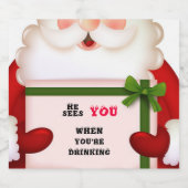 Grappig dat hij je ziet als je Drink Sparkling Wijnetiket (Enkel label)