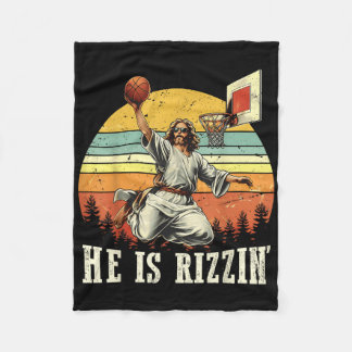 Grappig dat hij Rizzin Jezus speelt basketbal Chri Fleece Deken
