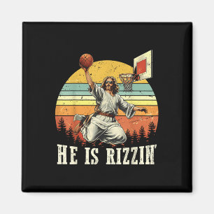 Grappig dat hij Rizzin Jezus speelt basketbal Chri Magneet