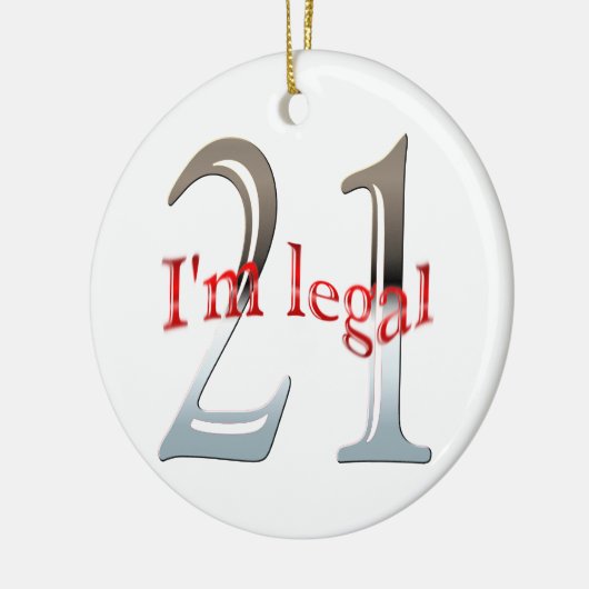 Grappig dat ik 21ste kerstversiering ben. keramisch ornament (Links)