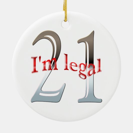 Grappig dat ik 21ste kerstversiering ben. keramisch ornament (Achterkant)