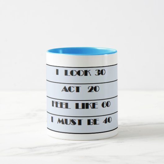 Grappig dat ik 40 40ste verjaardag humor ben mok (Midden)