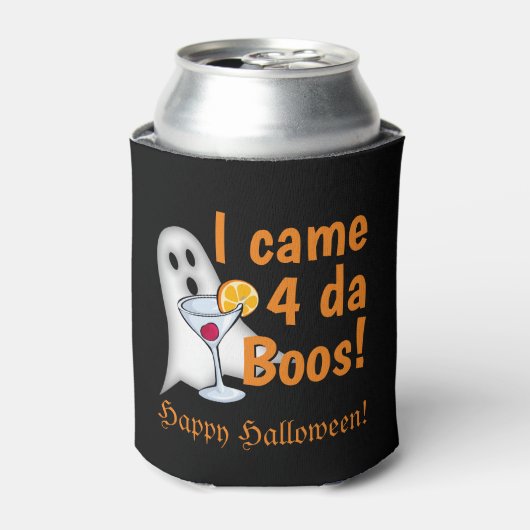 Grappig dat ik 4 da Boos kwam! Halloween Drink spo Blikjeskoeler (Blikje Voorkant)