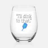 Grappig dat ik aan die Pickleball Paddle & Ball dr Wijnglas Zonder Voet (Voorkant)