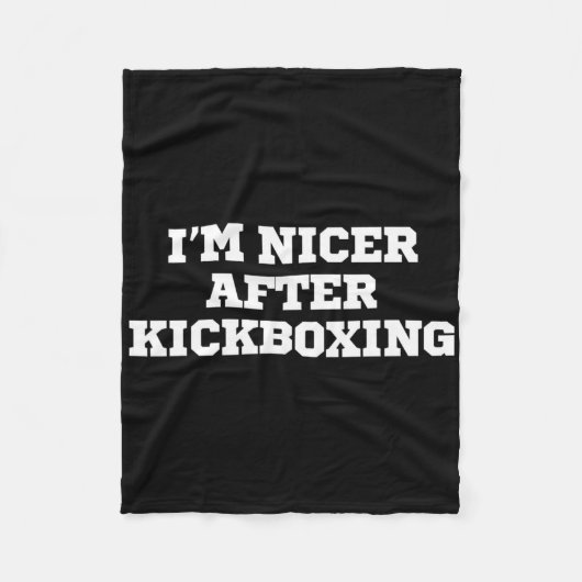 Grappig dat ik aardiger ben na kickboksen fleece deken (Voorkant)