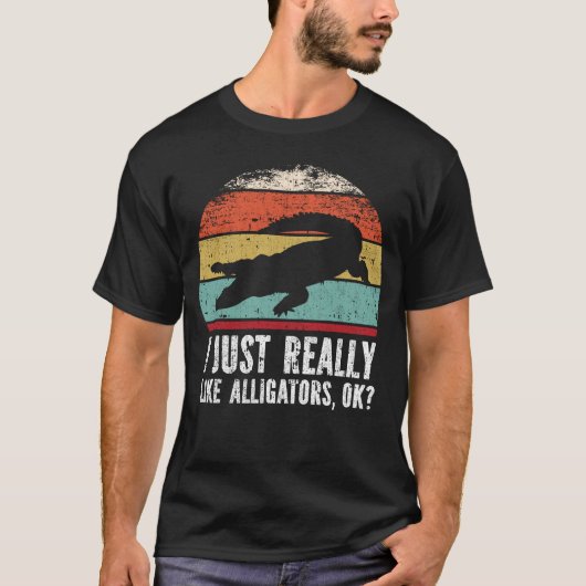 Grappig dat ik alleen maar van alligators hou. t-shirt (Voorkant)