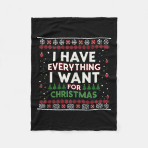 Grappig dat ik alles heb wat ik wil voor Kerstmis Fleece Deken
