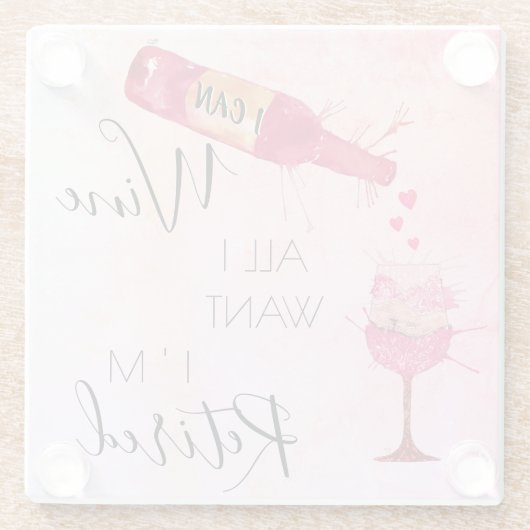 Grappig dat ik alles kan drinken wat ik wil Onderz Glazen Onderzetter (Achterkant)