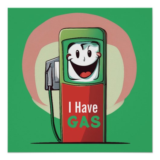 Grappig dat ik benzine Cartoon heb Perfect Poster (Voorkant)