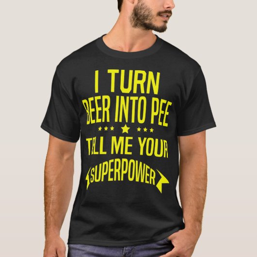Grappig dat ik Bier in Pee Drink partijgenote maak T-shirt (Voorkant)