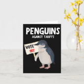 Grappig dat ik bij de pinguïns sta, pinguïns tegen kaart (Gele Bloem)