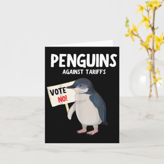 Grappig dat ik bij de pinguïns sta, pinguïns tegen kaart (Gele Bloem)
