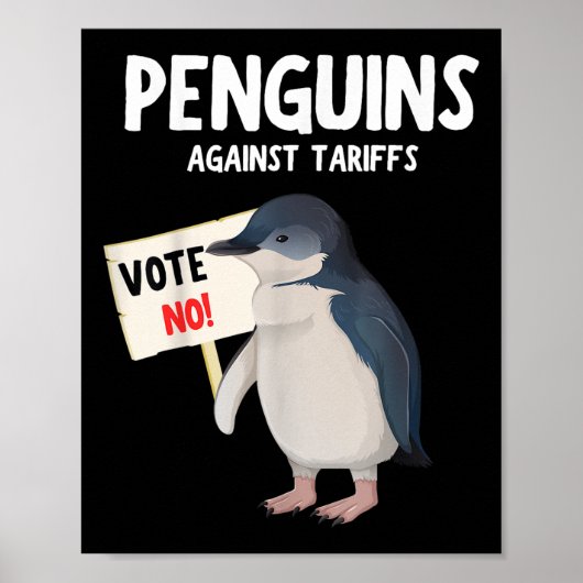 Grappig dat ik bij de pinguïns sta, pinguïns tegen poster (Voorkant)