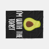 Grappig dat ik bij de Toast Avocado Halloween kopp Fleece Deken (Voorkant (Horizontaal))