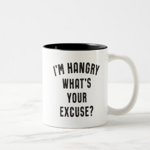 Grappig dat ik boos ben. Wat is je excuses? Tweekleurige Koffiemok