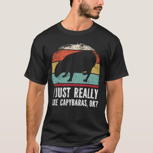 Grappig dat ik Capybaras echt leuk vind. T-shirt (Voorkant)