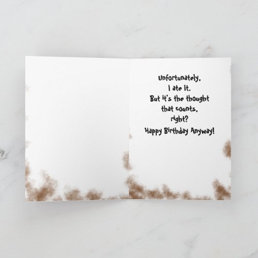 Grappig dat ik chocolade heb gekocht voor je Kaart (Binnen)