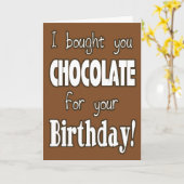 Grappig dat ik chocolade heb gekocht voor je Kaart (Gele Bloem)