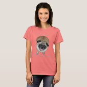 Grappig dat ik Cute Pug Dog ben T-shirt (Voorkant volledig)