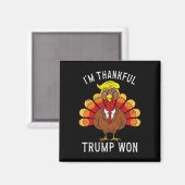 Grappig dat ik dankbaar ben dat Trump Amerika heef Magneet (Voorkant / Achterkant)