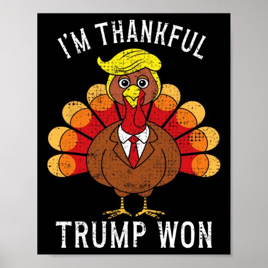 Grappig dat ik dankbaar ben dat Trump Amerika heef Poster (Voorkant)