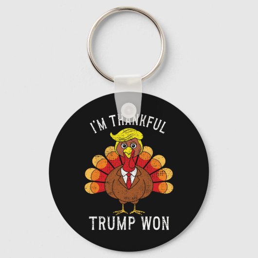 Grappig dat ik dankbaar ben dat Trump Amerika heef Sleutelhanger (Voorkant)
