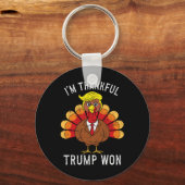 Grappig dat ik dankbaar ben dat Trump Amerika heef Sleutelhanger (Voorkant)