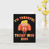 Grappig dat ik dankbaar ben Trump 2024 We Won Make Kaart (Gele Bloem)