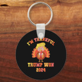 Grappig dat ik dankbaar ben Trump 2024 We Won Make Sleutelhanger (Voorkant)
