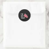 Grappig dat ik dat boksen had geraakt ronde sticker (Tas)