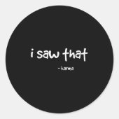 Grappig dat ik dat karma zag. Sarcastische grap fa Ronde Sticker (Voorkant)