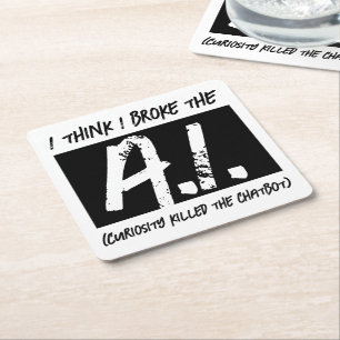 Grappig dat ik de AI developers heb gebroken Kartonnen Onderzetters