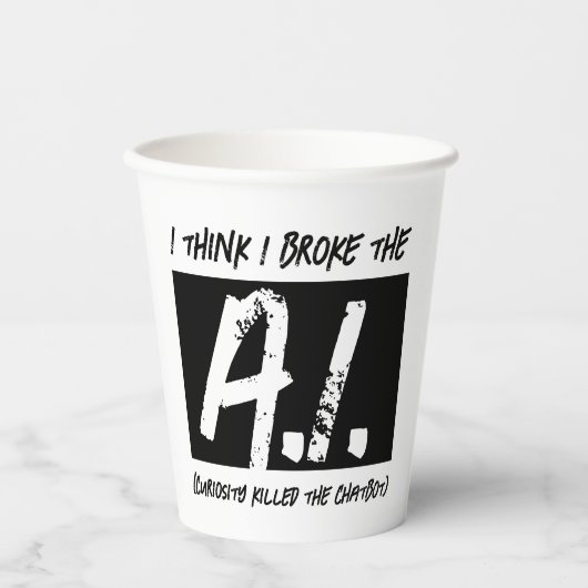 Grappig dat ik de AI developers heb gebroken Papieren Bekers (Voorkant)