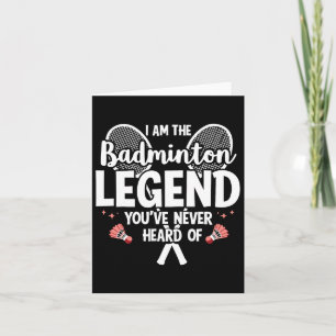 Grappig dat ik de badmintonlegende ben die je nooi kaart