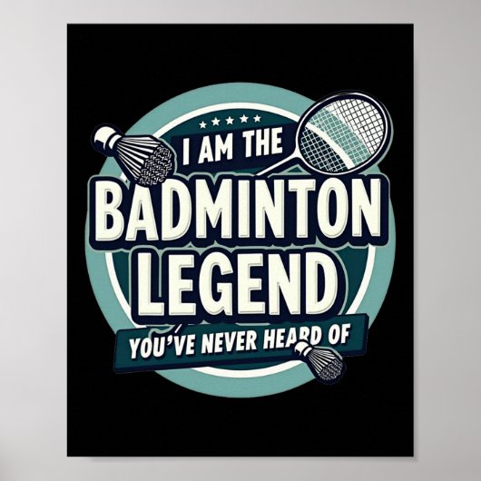 Grappig dat ik de badmintonlegende ben die je nooi poster (Voorkant)
