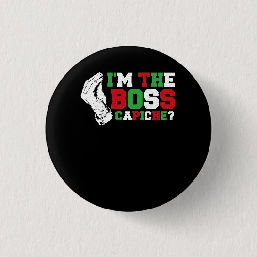 Grappig dat ik de Italiaanse nonna non Capiche Hum Ronde Button 3,2 Cm (Voorkant)