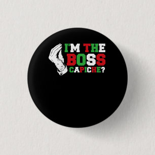 Grappig dat ik de Italiaanse nonna non Capiche Hum Ronde Button 3,2 Cm