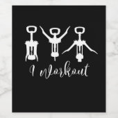 Grappig dat ik de Kurkentrekker van een wijnfles u Wijn Etiket (Enkel label)