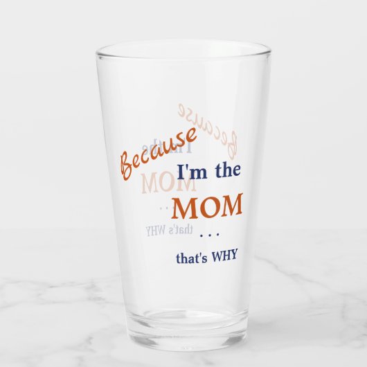 Grappig dat ik de moeder ben glas (Achterkant)