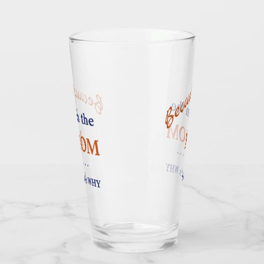 Grappig dat ik de moeder ben glas (Links)