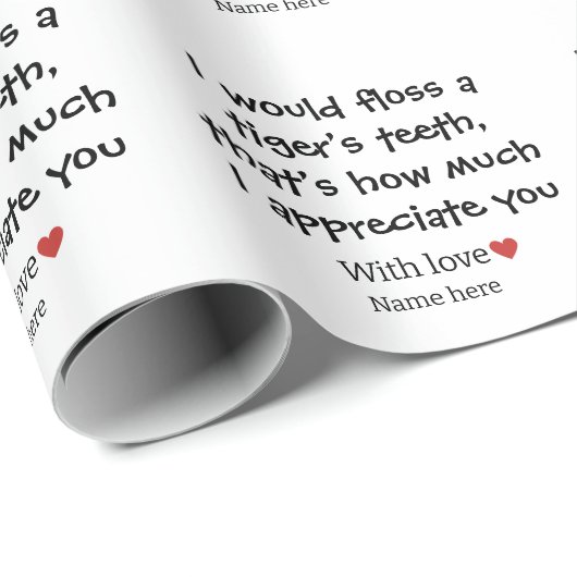 Grappig dat ik de tanden van een tijger zou flanke cadeaupapier (Rol Hoek)