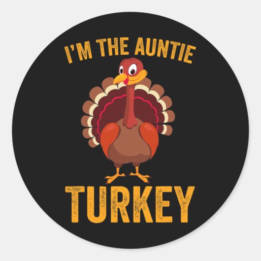 Grappig dat ik de tante van Turkije ben. Ronde Sticker (Voorkant)