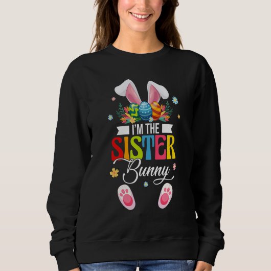 Grappig dat ik de zuster Bunny Matching Family Hap Trui (Voorkant)