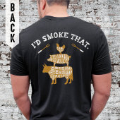 Grappig dat ik die aangepaste naam zou roken BBQ G T-shirt