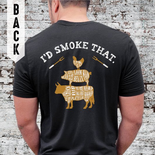 Grappig dat ik die aangepaste naam zou roken BBQ G T-shirt