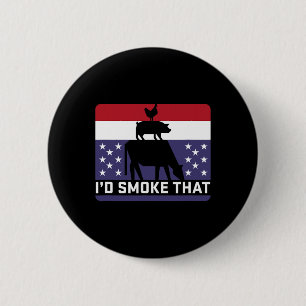 Grappig dat ik die barbecue retro grilling BBQ zou Ronde Button 5,7 Cm