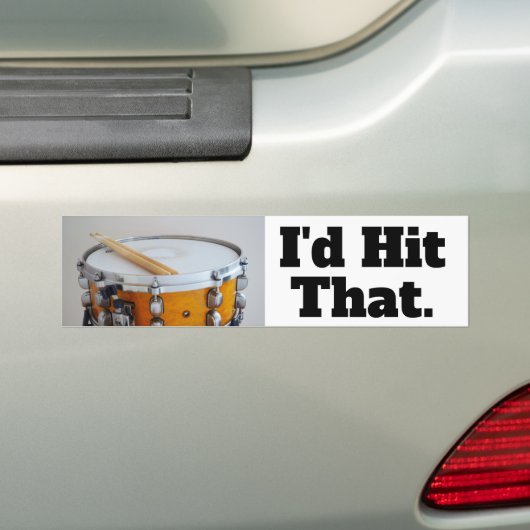 Grappig dat ik die Drummer Snare zou pakken Bumpersticker (Op auto)
